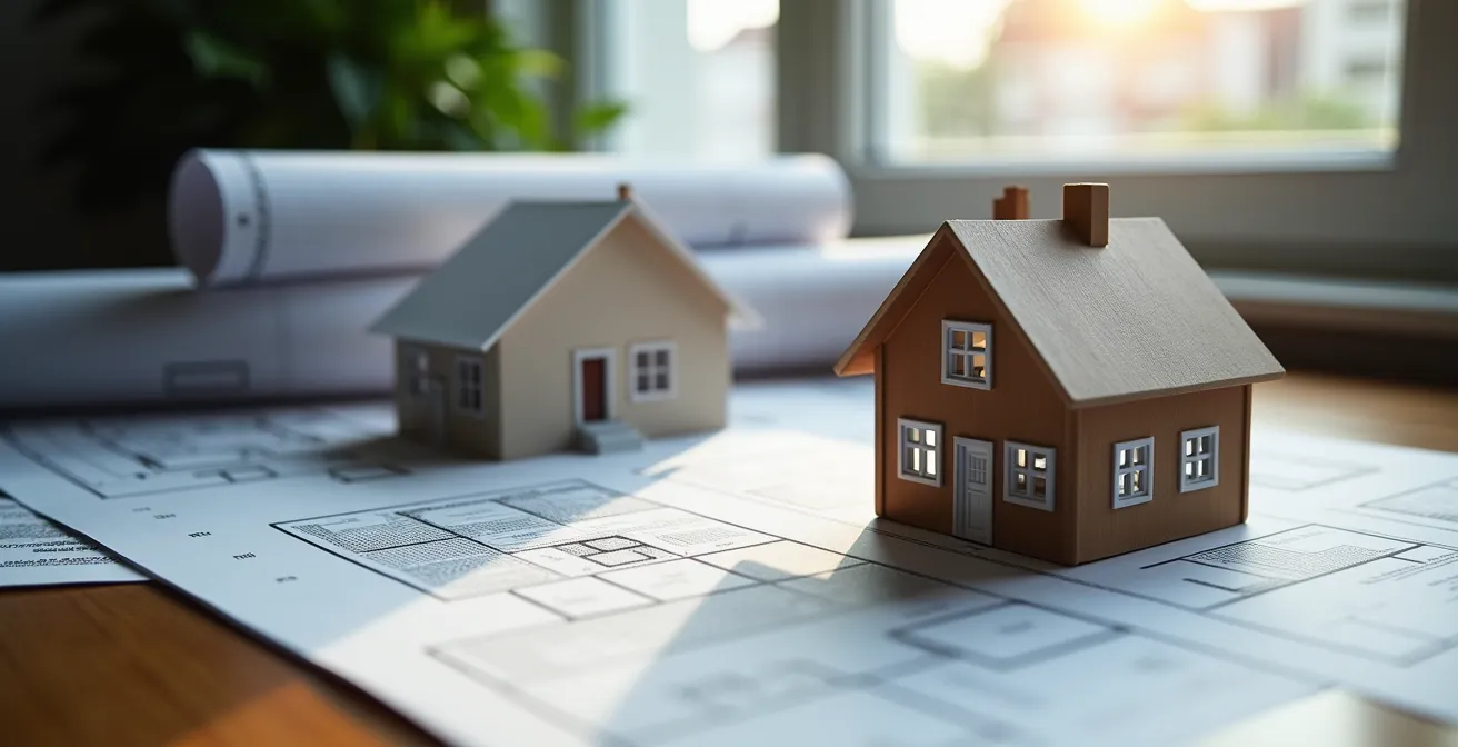 Symbolische Darstellung rechtlicher Herausforderungen bei Ferienvermietung